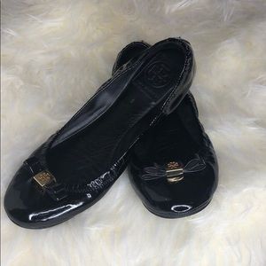 Tory Burch Black Flats